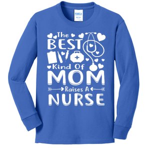 Nurse 365 Best Kind Of Mom Raises A Nurse Mothers Day Gift Kids Long Sleeve Shirt