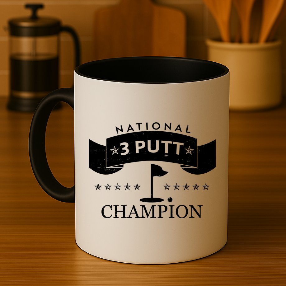 National 3 Putt Champion Golfing Mug