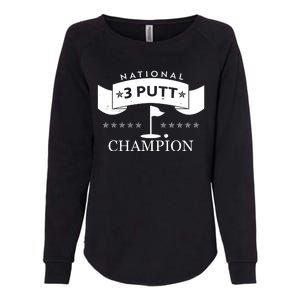 National 3 Putt Champion Golfing Womens California Wash Sweatshirt