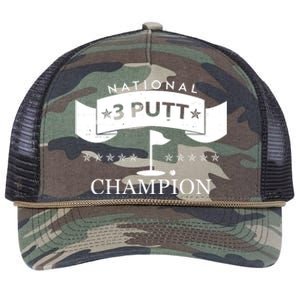 National 3 Putt Champion Golfing Retro Rope Trucker Hat Cap