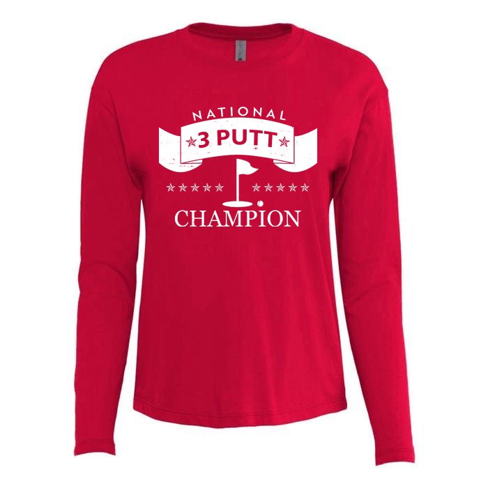 National 3 Putt Champion Golfing Womens Cotton Relaxed Long Sleeve T-Shirt