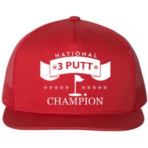 National 3 Putt Champion Golfing Flat Bill Trucker Hat