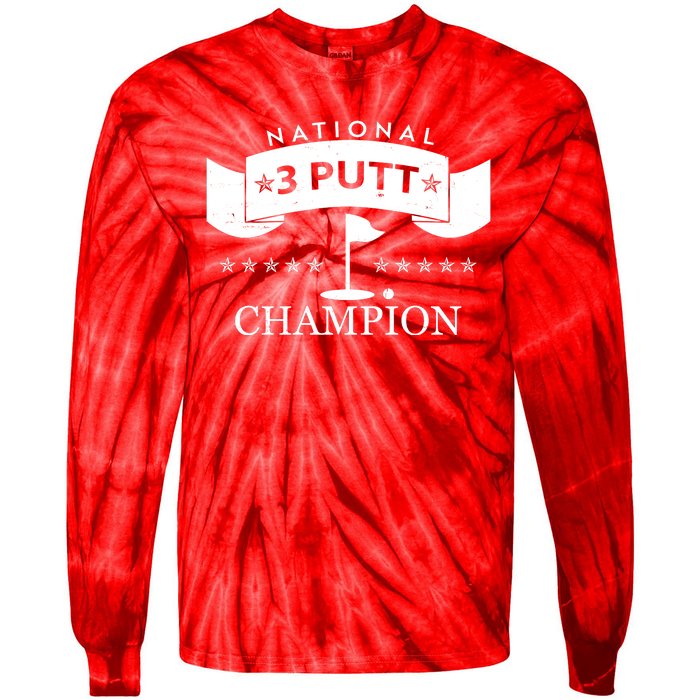 National 3 Putt Champion Golfing Tie-Dye Long Sleeve Shirt