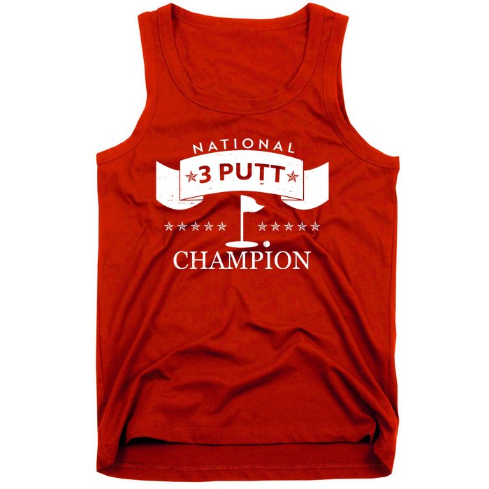 National 3 Putt Champion Golfing Tank Top