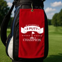 National 3 Putt Champion Golfing Golf Towel