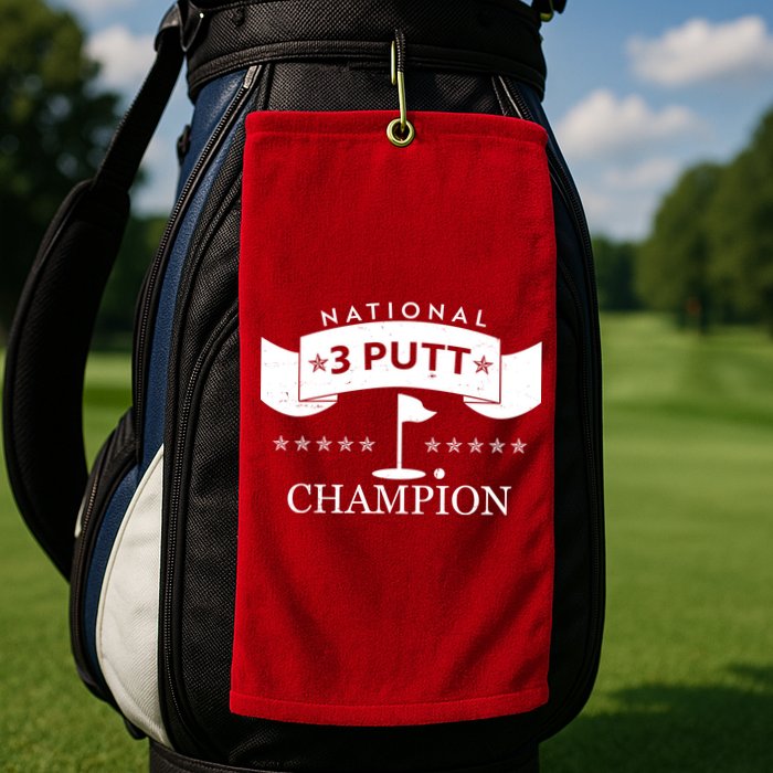 National 3 Putt Champion Golfing Golf Towel
