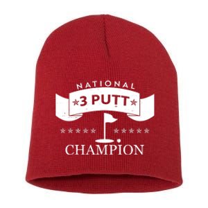 National 3 Putt Champion Golfing Short Acrylic Beanie