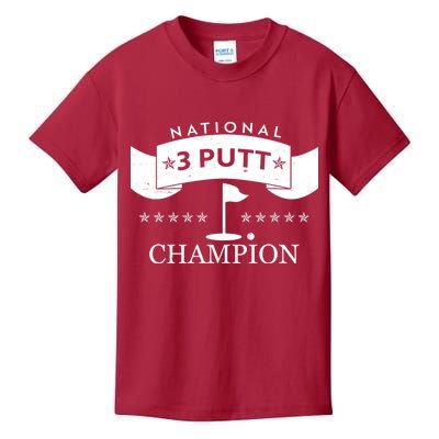 National 3 Putt Champion Golfing Kids T-Shirt