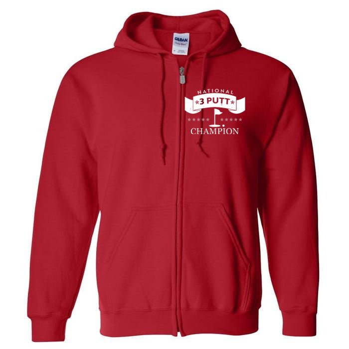 National 3 Putt Champion Golfing Full Zip Hoodie