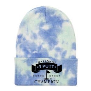 National 3 Putt Champion Golfing Tie Dye 12in Knit Beanie