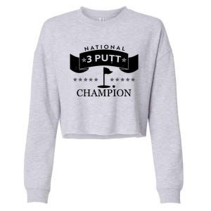 National 3 Putt Champion Golfing Cropped Pullover Crew