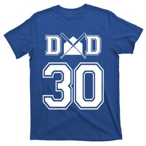 Number 30 Players Biggest Fan For Baseball Or Softball Dad Cute Gift T-Shirt