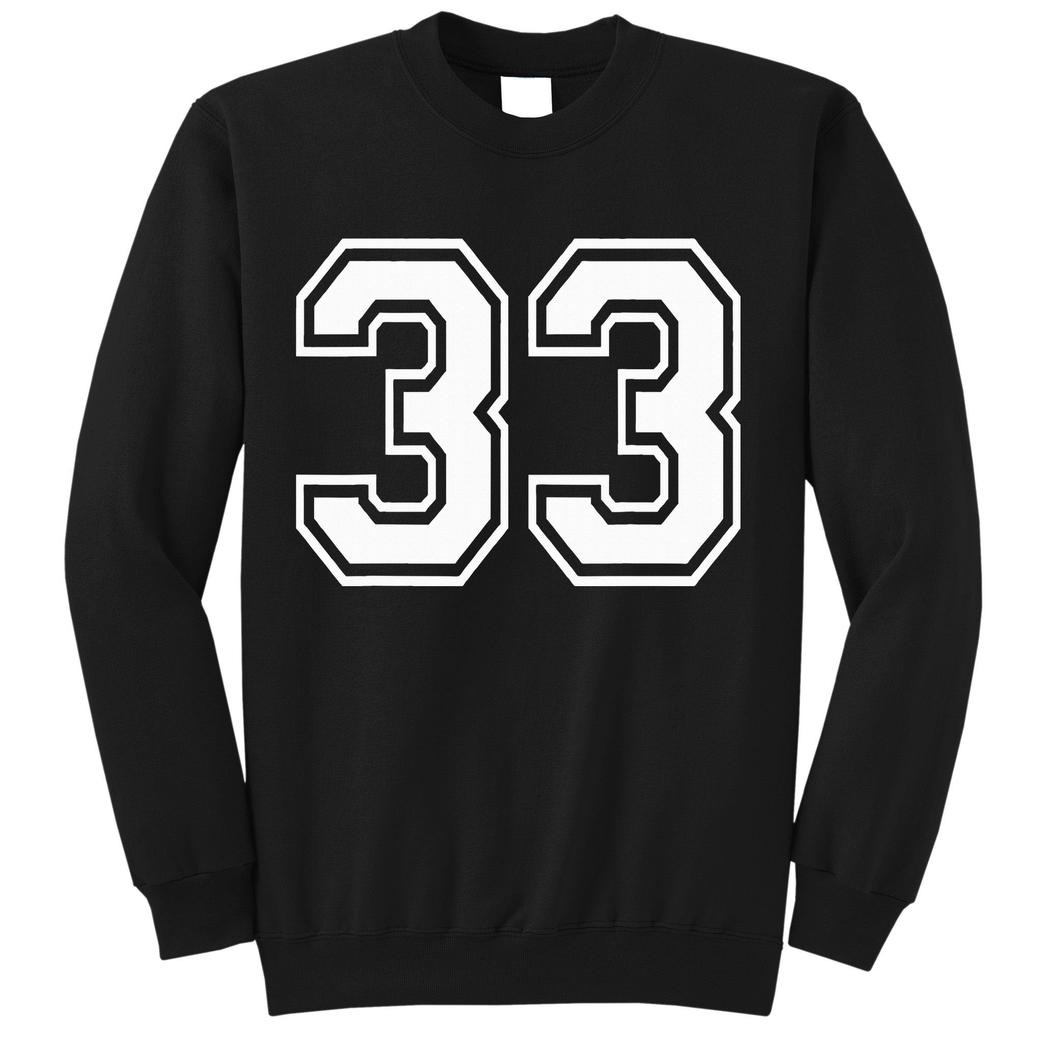 Number 33 Varsity Sports Team Jersey 33rd Birthday 33 Years Sweatshirt