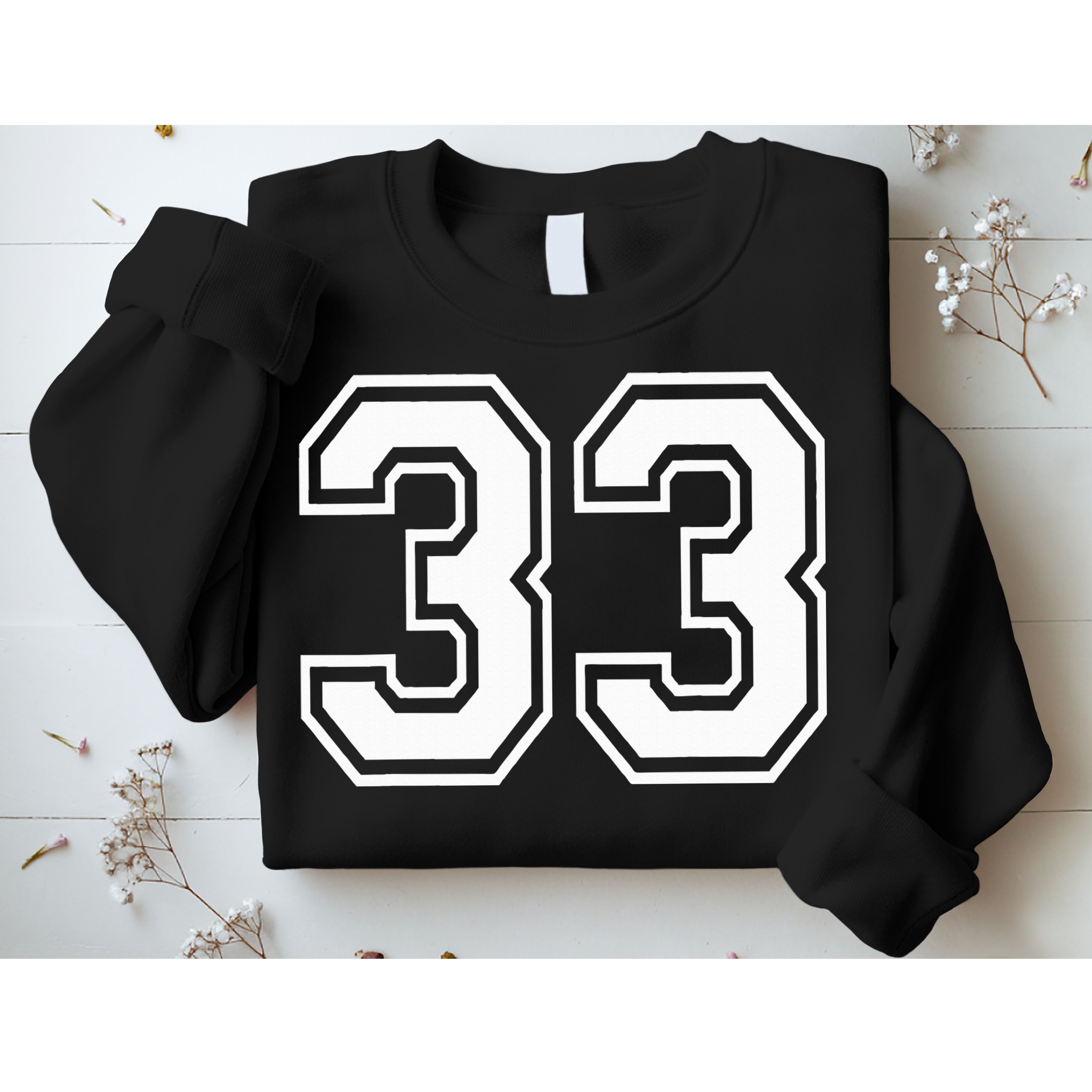 Number 33 Varsity Sports Team Jersey 33rd Birthday 33 Years Sweatshirt