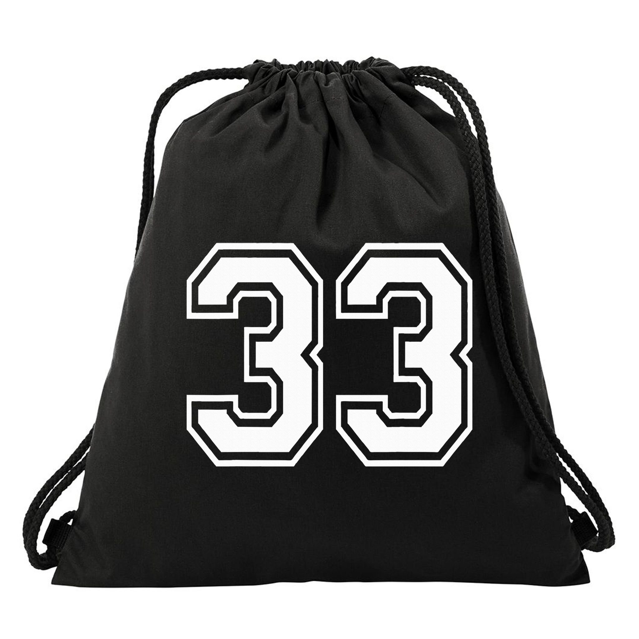 Number 33 Varsity Sports Team Jersey 33rd Birthday 33 Years Drawstring Bag