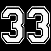 Number 33 Varsity Sports Team Jersey 33rd Birthday 33 Years 16 in Basic Backpack
