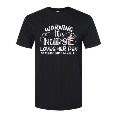 Nurse 365 Warning This Nurse Loves Her Pen Funny Nursing Gift Softstyle® CVC T-Shirt