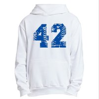 Number 42 Baseball Blue Urban Pullover Hoodie