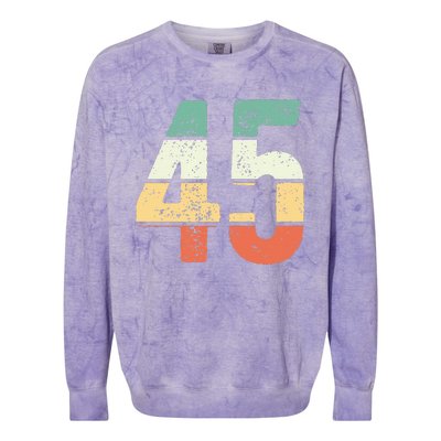 Number 45 Commemorating 45 Years Of Forever Colorblast Crewneck Sweatshirt