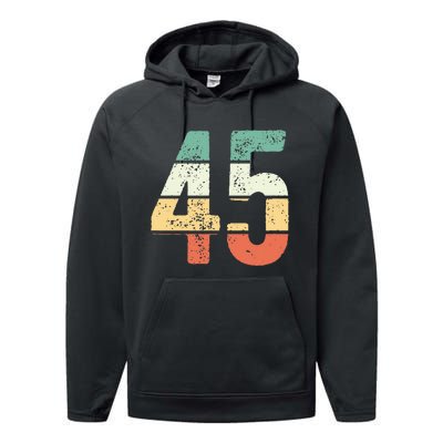 Number 45 Commemorating 45 Years Of Forever Performance Fleece Hoodie