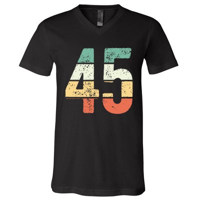 Number 45 Commemorating 45 Years Of Forever V-Neck T-Shirt