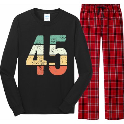 Number 45 Commemorating 45 Years Of Forever Long Sleeve Pajama Set