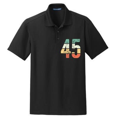 Number 45 Commemorating 45 Years Of Forever Dry Zone Grid Polo