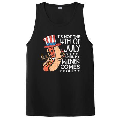 Not 4th July Until My Wiener Come Out Funny Hotdog PosiCharge Competitor Tank