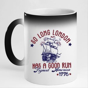 New 4th Of July So Long London 11oz Black Color Changing Mug