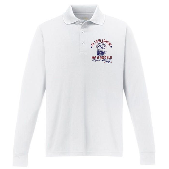 New 4th Of July So Long London Performance Long Sleeve Polo