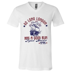 New 4th Of July So Long London V-Neck T-Shirt