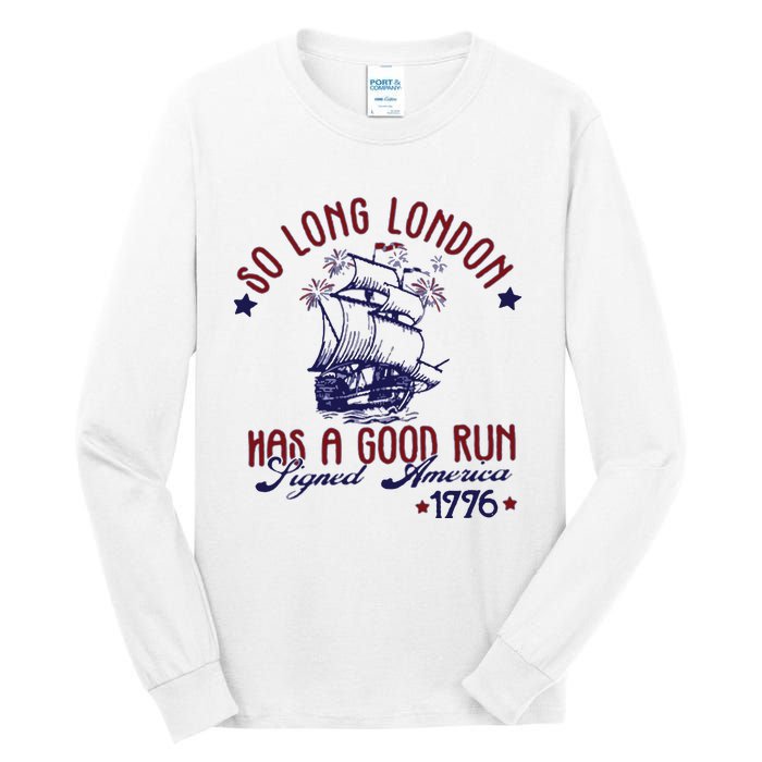 New 4th Of July So Long London Tall Long Sleeve T-Shirt