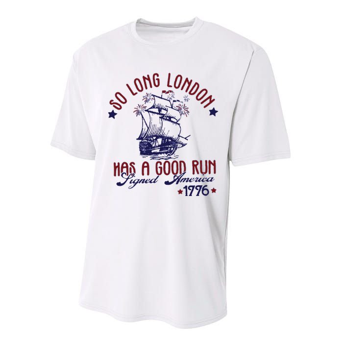 New 4th Of July So Long London Performance Sprint T-Shirt