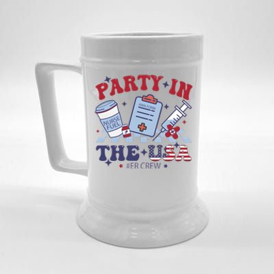 Nurse 4th Of July Party Beer Stein