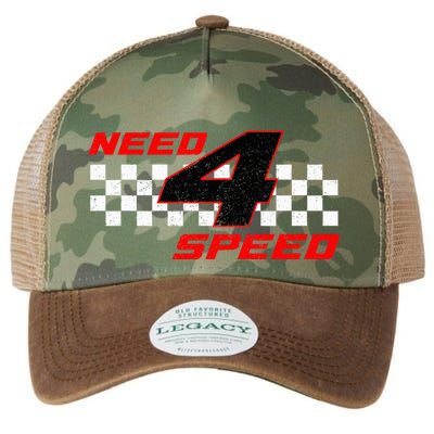 Need 4 Speed Birthday Four Year Old Racing Car Driver Legacy Tie Dye Trucker Hat