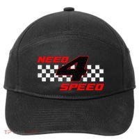 Need 4 Speed Birthday Four Year Old Racing Car Driver 7-Panel Snapback Hat