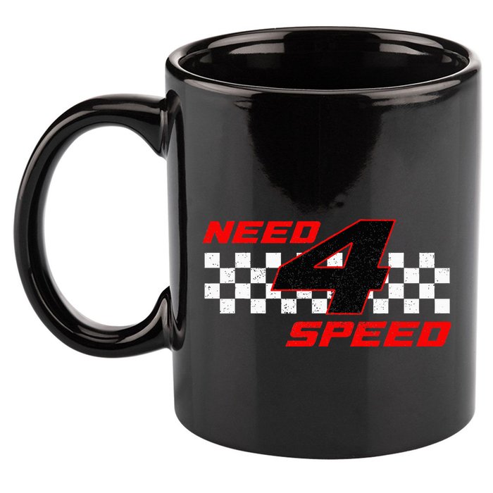 Need 4 Speed Birthday Four Year Old Racing Car Driver 11oz C Handle Ceramic Mug