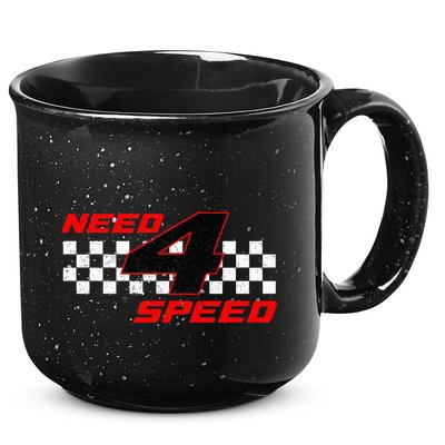 Need 4 Speed Birthday Four Year Old Racing Car Driver 15oz Campfire Ceramic Mug