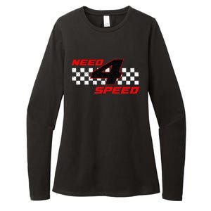 Need 4 Speed Birthday Four Year Old Racing Car Driver Womens CVC Long Sleeve Shirt