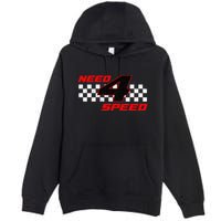 Need 4 Speed Birthday Four Year Old Racing Car Driver Premium Pullover Hoodie