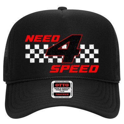 Need 4 Speed Birthday Four Year Old Racing Car Driver Trucker Hat