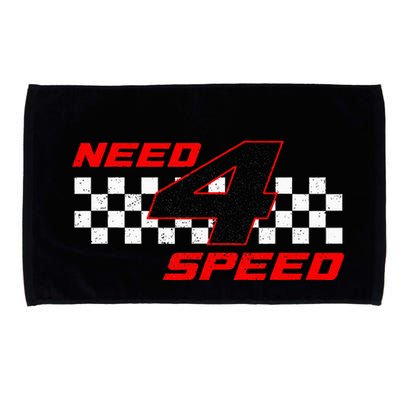 Need 4 Speed Birthday Four Year Old Racing Car Driver Microfiber Hand Towel