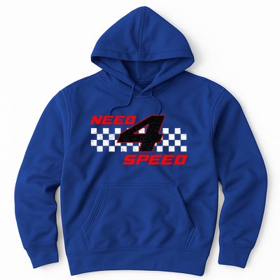 Need 4 Speed Birthday Four Year Old Racing Car Driver Hoodie