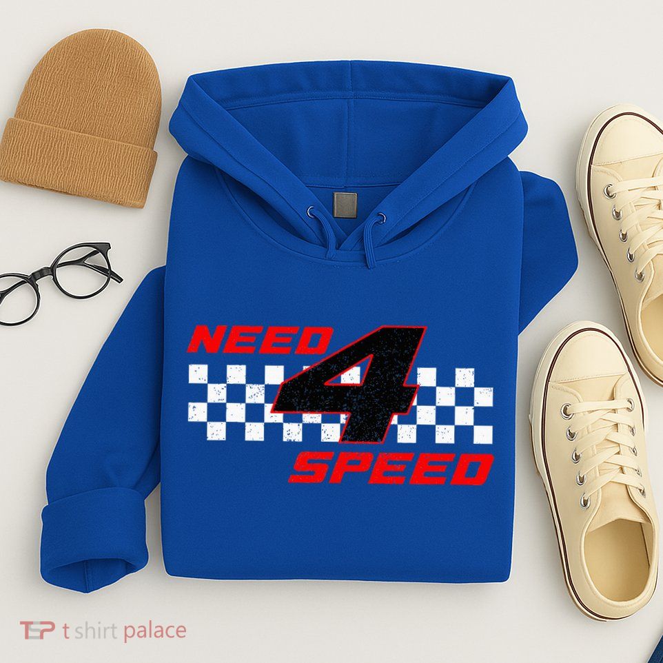 Need 4 Speed Birthday Four Year Old Racing Car Driver Hoodie