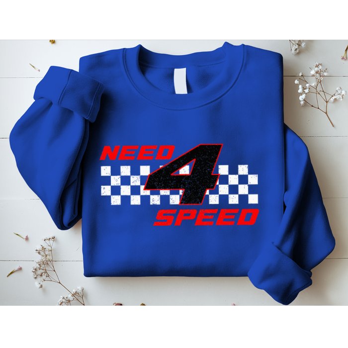 Need 4 Speed Birthday Four Year Old Racing Car Driver Sweatshirt
