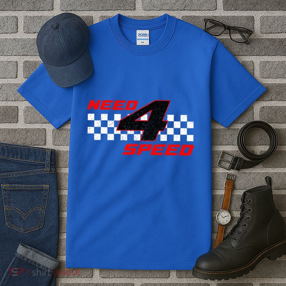 Need 4 Speed Birthday Four Year Old Racing Car Driver Tall T-Shirt