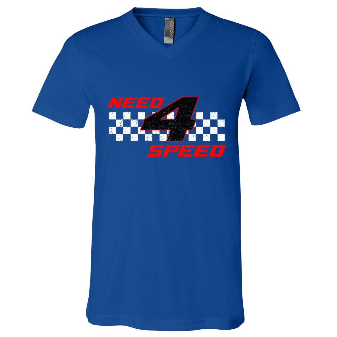 Need 4 Speed Birthday Four Year Old Racing Car Driver V-Neck T-Shirt