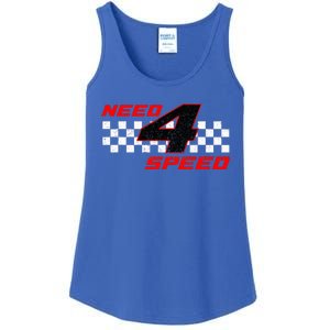 Need 4 Speed Birthday Four Year Old Racing Car Driver Ladies Essential Tank