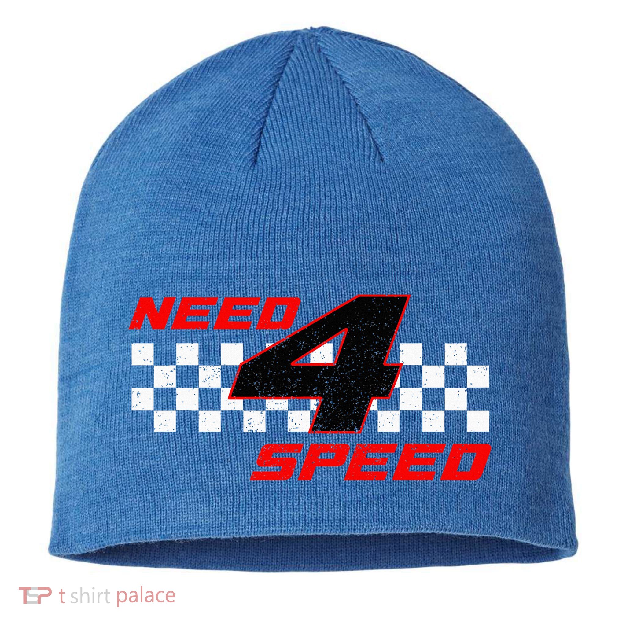 Need 4 Speed Birthday Four Year Old Racing Car Driver Sustainable Beanie