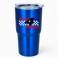 Need 4 Speed Birthday Four Year Old Racing Car Driver Tumbler